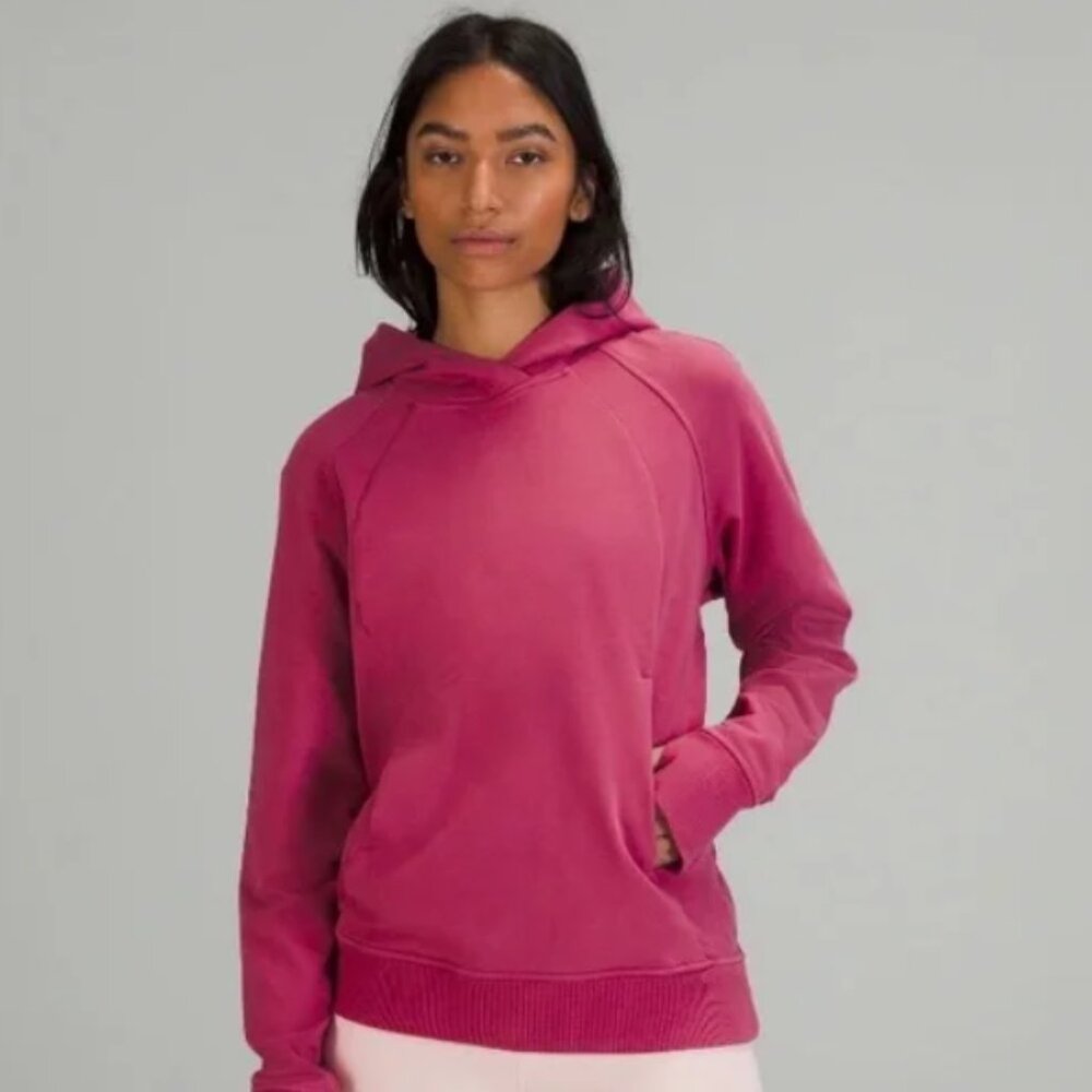 lululemon scuba  Pink Lychee Pullover Hoodie Sz 6 Pockets